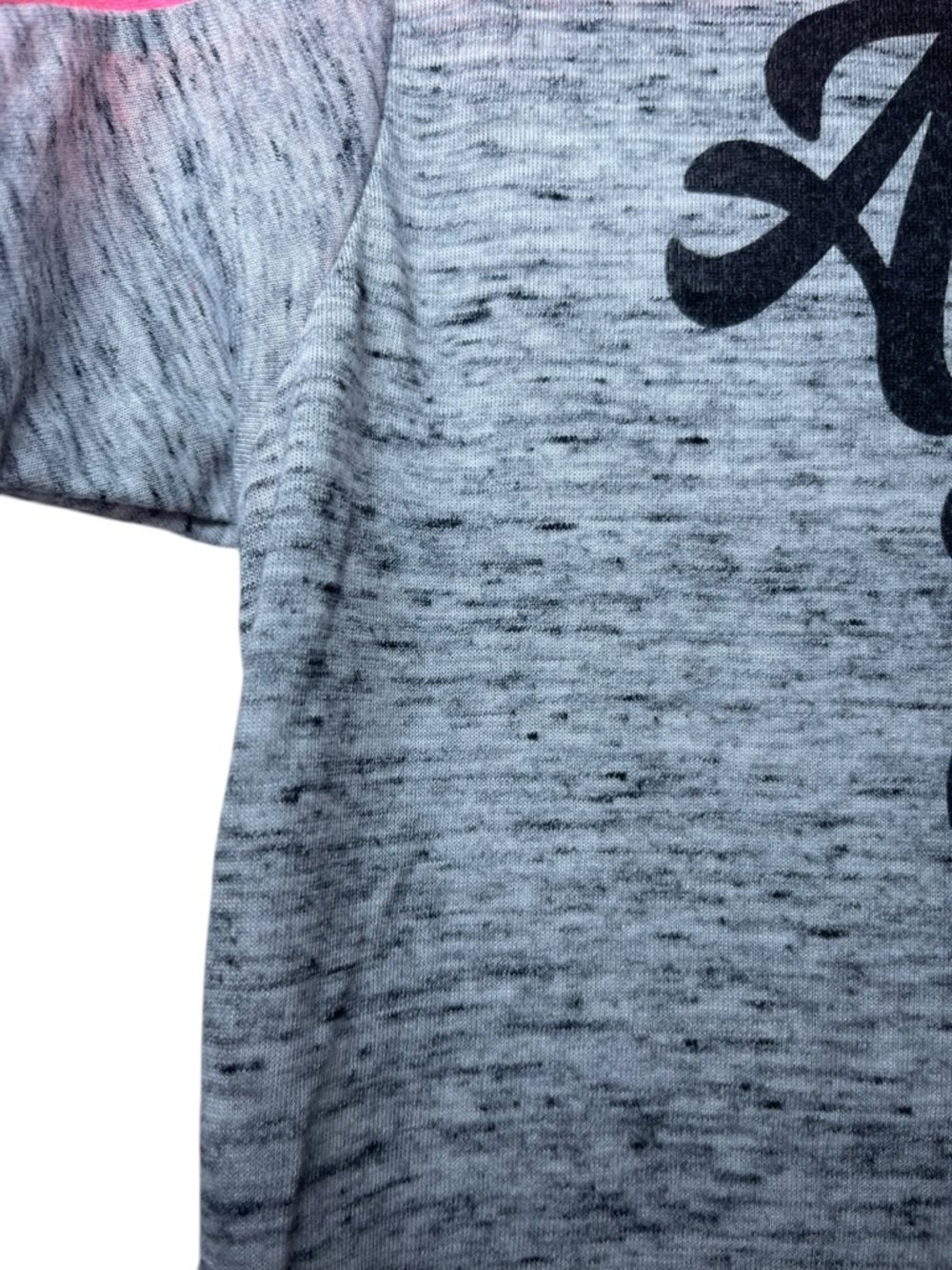 American Fighter Buckle Women’s Pink & Heather Gray Script Logo Tee Size Large - Picture 7 of 16